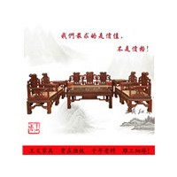 济宁王义红木大型家具厂天然红木餐桌 红酸枝老料沙发