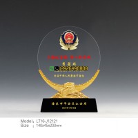 110中国人民警 察节纪念品供应长城卫士奖牌批发水晶奖牌厂家