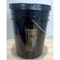 江苏常州包装桶厂家销售油墨桶真石漆桶20L黑色塑料化工美式桶