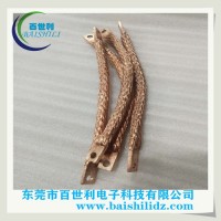多股绞制裸铜绞线软连接百世利制作紫铜绞线导电连接带
